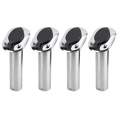 Amarine Made 4Pack Boat Flush Mount 30 Degree Stainless Steel Fishing Rod Holder • $43.99