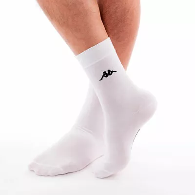 3 Pairs Of Socks Man Kappa Tennis Short Cotton With Logo Embroidered Art. K546 • £31.31