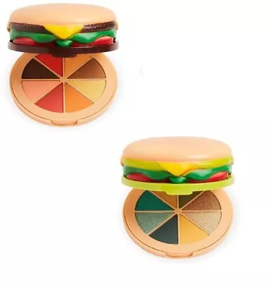 2 X I Heart Revolution Burger Eye Shadow Palette Make-Up Kit Woman 2 Style Set • £10