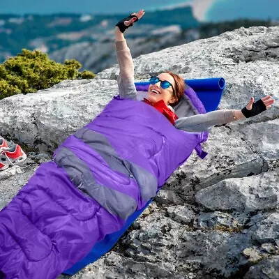 Mountview Sleeping Bag Single Bags Outdoor Camping Hiking Thermal -10℃ Tent • $39.99