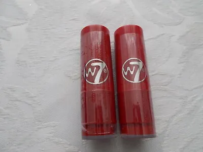 W7 Fashion Reds Lipstick 1 X Scarlet Fever & 1 X Very Red Brand New Sealed • £3.99
