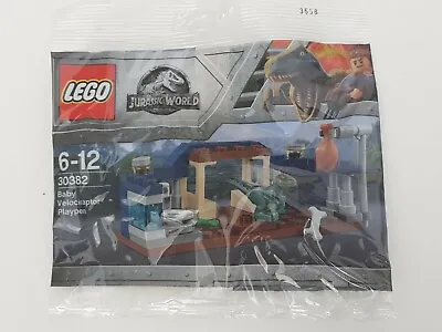 £6.95 • Buy LEGO 30382 Jurassic World Baby Velociraptor Playpen Polybag 6-12 Yrs Brand New