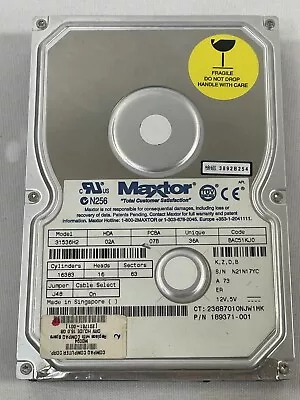 Vintage Maxtor 20GB 5T020H2 3.5  IDE Hard Drive • $24.99