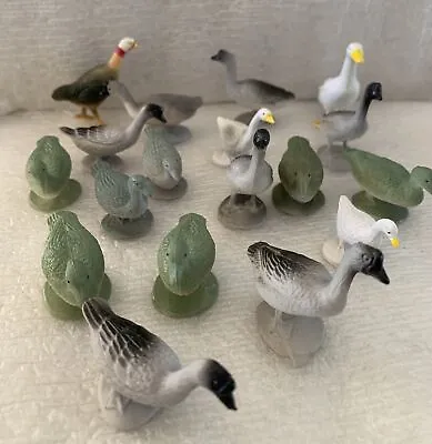 Lot Of 18 Miniature Farm Animals Pheasant Duck Ducklings Toy Set Cake Topper Vtg • $16
