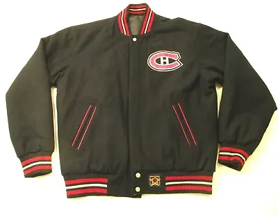  Official NHL Montreal Canadians Men's Large Black Jacket (Bin GG) • $39.94