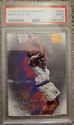 1998 Skybox Premium Vince Carter Rookie Card Psa 9 • $5