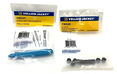 GENUINE Yellow Jacket 19020 Gaskets + Removal Pick Tool 19047 - Hvac Hose Hoses • $48