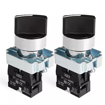 APIELE (Pack Of 2)22mm 2 Position Selector Switch Maintained 1NO XB2-10X/21 (... • $21.99