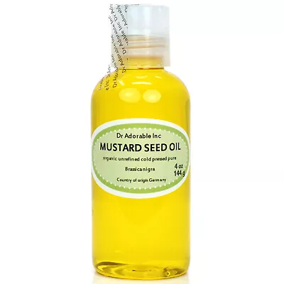 4 Oz Premium Pure Organic Cold Pressed Best Fresh Mustard Seed Oil Multi Purpose • $9.89