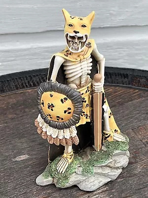 Ebros Day Of The Dead Aztec Elite Jaguar Warrior Skeleton 6.75  Tall Figure-2013 • $24.95