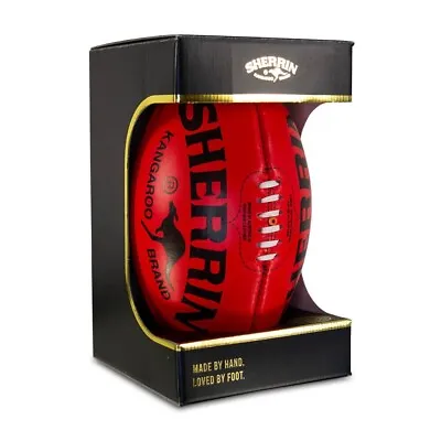 Genuine Sherrin Kangaroo Brand KB Elite Game Ball - Red - Size 5 - New In Box • $174.95