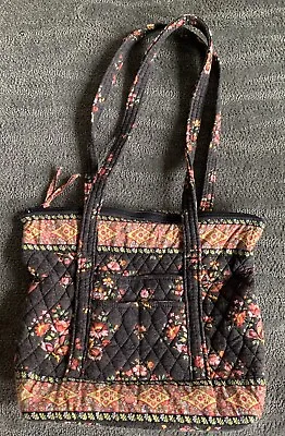 VERA BRADLEY VILLAGER ZIP TOTE & MINI COSMETIC BAG ~ Chocolat Print • $55