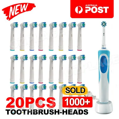 $18.95 • Buy 20pcs Electric Toothbrush Heads Replacement For Oral B Braun Models Series AU