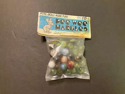 PEE WEE Play Marbles New In Package Bag Of Marble Made In United States America • $29.99