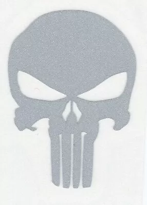 Highly Reflective Silver Punisher Fire Helmet Decal Sticker Window Laptop • $3.49