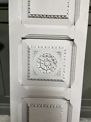 £135 • Buy Antique Carved Door Panel Solid Oak Painted