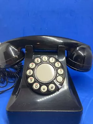 Microtel Telephone Model 999 Rotary Push Button Phone Black TESTED • $20.88