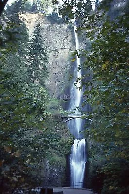 MULTNOMAH FALLS 35mm FOUND SLIDE Photo COLOR Transparency OREGON 31 T 8 F • £12.92