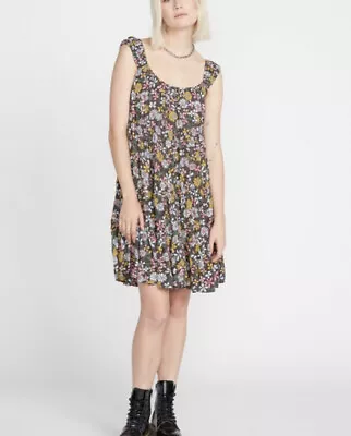 Volcom Happy Dazee Floral Short Cap Sleeve Relaxed Babydoll Dress Small NWT • $31.90