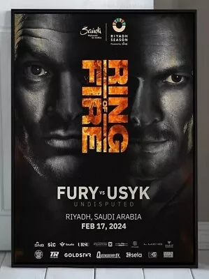 Tyson Fury Vs. Oleksandr Usyk 2024 Fight Poster Gift • $19.89