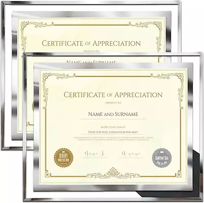 8.5 X 11 Certificate Document Frame Diploma Glass Picture Frames For TabletopPa • $26.04