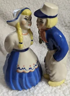 Vintage Ceramic Arts Studio 1950's Dutch Love Boy And Girl Figurines In Blue • $45