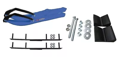 C&A Pro Blue BX Snowmobile Skis W/ 4  Round Bars Complete Kit • $382.96