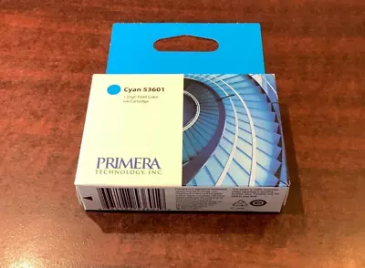 GENUINE FACTORY SEALED Primera Cyan High Yield Ink Cartridge 53601 • $20