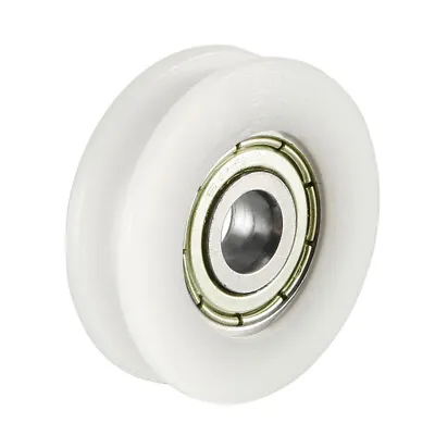 $11.56 • Buy V Groove Guide Bearing Pulley Rail Ball Wheel White 5x24x7mm 4pcs