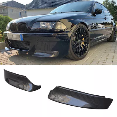 For BMW 3 Series E46 M3 1998-06 Carbon Fibre Front Bumper Splitters Lip Spoiler • $169.10
