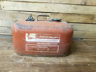 Vintage OMC Johnson Metal Outboard Motor Boat Marine 6 Gallon Fuel Gas Tank Can • $99.99