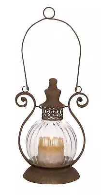 Brown Metal Decorative Candle Lantern With Handle • $19.91