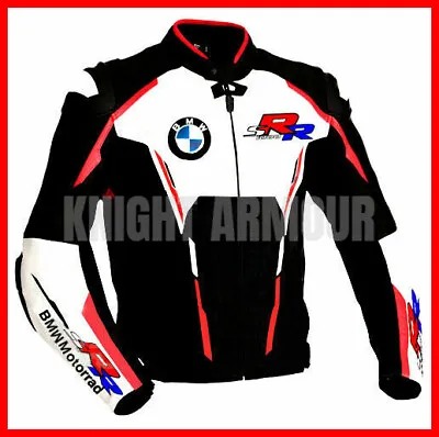 BMW Motorcycle Jacket Men Leather Motorbike Racing Riding Sports Biker Jacket • $139.95