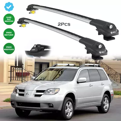 New Mitsubishi Outlander Mk1 2003-2006 Silver Cross Bars Roof Rack Easy Installs • $199