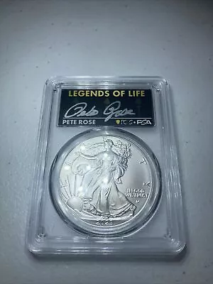 2023 SILVER EAGLE LEGENDS OF LIFE PCGS MS70 Pete Rose FS MLB PSA Reds • $328.47