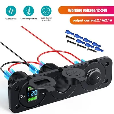 12V Dual USB Car Cigarette Lighter Socket Splitter Charger Power Adapter Outlet • $23.79