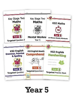 Year 5 Age 9-10 KS2 Home Learning Maths & English 6 Workbook Bundle CGP New • £29.99