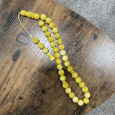 Masbaha Powder Amber 33 Beads Islamic Prayer مسبحة من تراب الكهرب جميلة  • $125