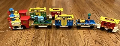 VINTAGE FISHER PRICE LITTLE PEOPLE CIRCUS TRAIN 14 PIECE SET  1973 Extras • $10