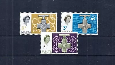 British Malta.  Complete Set Scott# 284-286.   Queen Elizabeth Ii. • $1.25