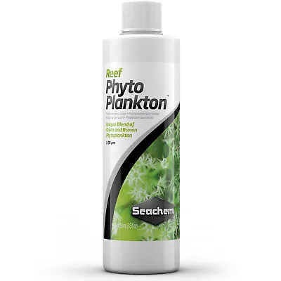 Seachem Reef Phytoplankton 250mL Unique Blend Of Green And Brown Phytoplankton • £14.45