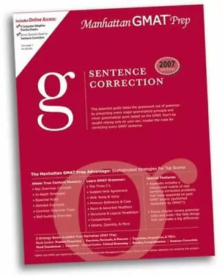 Sentence Correction GMAT Preparation Guide By Manhattan Gmat Prep • $5.17