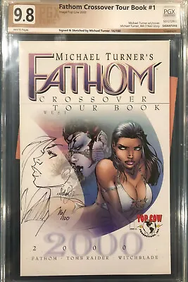 RARE!!! MICHAEL TURNER ORIGINAL Sketch Art PGX 9.8 FATHOM Signed Comic Book CGC • $1559.99