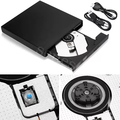 External Drive USB 2.0 Burner CD RW DVD ROM Reader Writer For Mac Windows 7/8 • $9.99