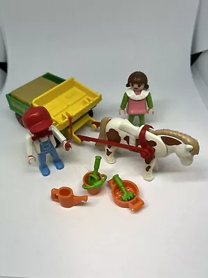 Playmobil Pony Riding Stables 3713 Pony Ranch Wagon Complete Set • £2.99