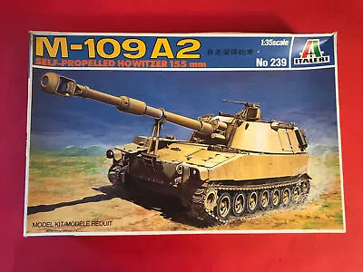 Rare 1984 Italeri 239 M-109 A2 Self-Propelled Howitzer 155mm Sealed Contents • $40