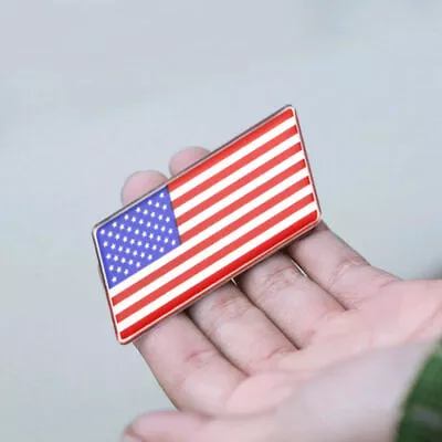 2x 3D Aluminum Flag Car Body Trunk Side Fender Emblem Badge Sticker Accessories • $7.99