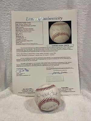 SWEET Multi-HOFer AUTOD Baseball Minnie Minoso Johnny Mize Fergie Jenkins JSA • $199.99