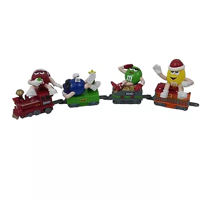 M&M’s Christmas Train 2005 Lot Of 4  Each Car Moves Differently • $9.99