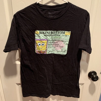 $11.40 • Buy SpongeBob SquarePants Men's Bikini Bottom Drivers License Graphic T-Shirt Size M